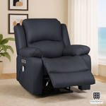 【Hampton 漢汀堡】勞倫斯電動按摩躺椅-消光黑, , large