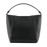 Tory Burch McGRAW 荔枝皮革小型水桶包/黑色, , large