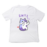 JZ TEE MBTI貓咪 ENTJ-指揮官 印花短袖, , large