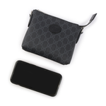 GUCCI Interlocking G 標誌附手提把迷你郵差包/黑灰色, , large