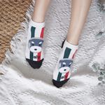 [Kaimei Cotton Industry] 12 pairs of random and excellent Korean-made pure cotton fine-needle Korean-style styling socks-world dog style, , large