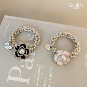 【Gulicc 】古莉可 髮圈 韓國小香風山茶花珍珠髮圈