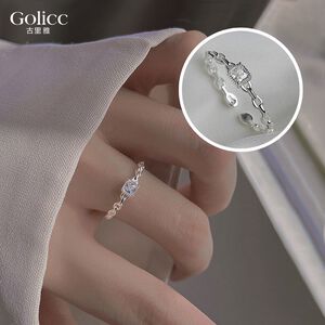 【Gulicc 】古莉可 戒指 韓版微鑲鍊條食指戒