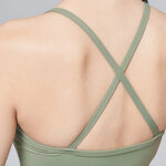 YOGA FLOW Barbie Tank - 細肩帶側邊簍空長版上衣 - 黛綠 Moss Green, , large
