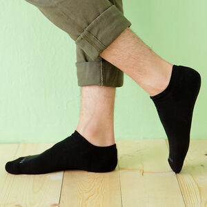 Footer微分子氣墊單色船型薄襪