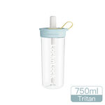 LL bubble tea water bottle 750ml, 軟萌棉花糖藍, large
