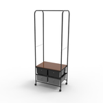 Drawer type clothing storage rack cabinet, 紳士黑, large