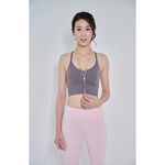 YOGA FLOW Alma Bra - 麻花短版上衣 - 黛紫 Old Lavender, , large