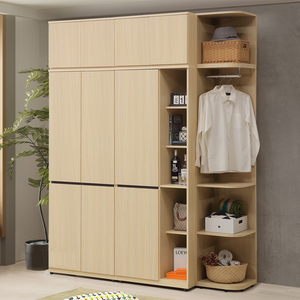 【Homelike】喜家居6.4x8尺轉角組合衣櫃(含被櫃)(2501)