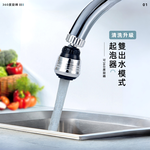 【上手家居】加長萬向水龍頭-銀色+白色(旋轉水龍頭/防濺水龍頭/水龍頭花灑/省水水龍頭/增壓水龍頭/360度水龍頭), , large