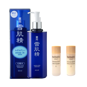 【KOSE高絲】雪肌精化妝水500ml 加贈 無限肌緻澄光精潤露+乳30ml 公司貨