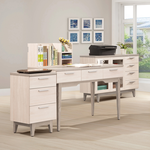 【唯熙傢俱】海瑟薇雙色5.3尺書桌組, , large