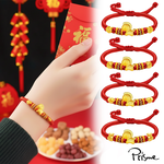 【Prisme Gold】黃金手鍊 馬年金馬納福 純金999錢幣 元寶 福袋 編織手繩 (總金重：約0.13錢&plusmn;0.03), , large