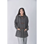 (XL) lativ質感格紋灰色外套二手衣, , large