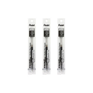 PENTEL極速鋼珠筆系列筆芯3入-黑色