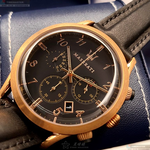 [星晴錶業]MASERATI手錶,42mm,R8871625004黑色錶面玫瑰金錶殼深黑色真皮皮革錶帶款, , large
