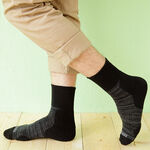Footer花紗設計款氣墊運動襪, 黑色-L, large