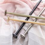 Taiwan Made Tension Curtain Rod – Classica Series with Square End Cap | No Drilling | Multi-Purpose Rod | 3 Sizes | 46-76cm Black, , large