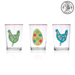 【SOLO Vintage】LCW Home 570ml Cute Chicken And Egg Glass Cup Set of 3 Water Cup Juice Cup Made in Turkey, , large