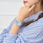 Relax Time RT-111 生命之花 花窗格紋時尚女錶 手錶 藍x銀 RT-111-2, , large