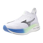 Mizuno Mizuno Neo 男 慢跑鞋 路跑 襪套 緩衝 白灰 [J1GC258601], , large