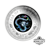 [皇家典藏] Perthmint 2024澳洲伯斯-蛋白石-生肖-龍年-1盎司銀幣, , large
