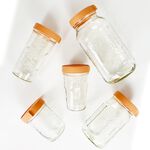 [Ball®專屬配件WildJar] Plastic Mason Jar Lids Wide Mouth 寬口梅森罐專用鯊魚蓋-奶茶色 密封蓋含防漏圈, , large