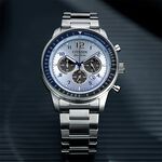 CITIZEN 星辰 光動能三眼計時手錶 CA4500-83M, , large
