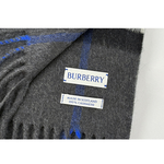 BURBERRY 基本款經典格紋喀什米爾圍巾/暗炭灰色, , large