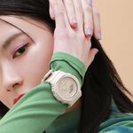 CASIO 卡西歐 G-SHOCK 奶茶色八角雙顯手錶 女錶 GMA-S2100-4A, , large