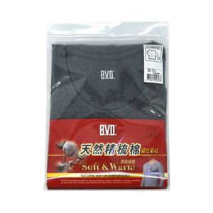 BVD 彈力棉圓領長袖衫-L(顏色隨機出貨)