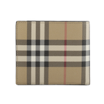 BURBERRY 經典格紋帆布對開零錢袋短夾/米色, , large