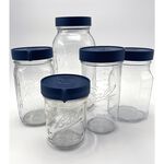 WildJar Plastic Mason Jar Lids Wide Mouth-blue, , large