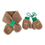Kids Fleece Scarf & Gloves Set, , large