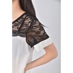 (L) mimi rabbit氣質白色短袖上衣二手衣, , large
