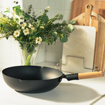 【Japan TAKUMI】Takumi Rock-Pattern Iron Wok / Iron Frying Pan 28cm (Made in Japan), , large