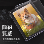 【上手家居】磁吸相框 3件組 透明3入 8x12cm(壓克力相框/拍立得相框/磁吸卡磚/透明相框/壓克力框), , large