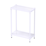 [Y HOUSE] 60x30x90cm Extreme Aesthetic Perforated Two-Tier Storage Rack - Lacquered White, , large