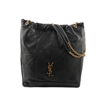 YSL Jamie 4.3 菱格紋小羊皮附小袋肩背包/黑色, , large