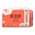 唯潔雅淨韌柔感抽取式衛生紙100抽28包PEF, , large
