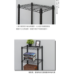 【Y HOUSE】45x30x120cm Lightweight Three-layer Iron Rack Iron Rack - Painted Black, , large