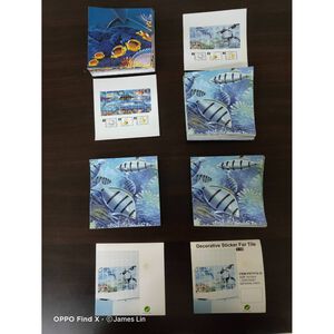 金德恩 GS MALL 台灣製造 磁磚裝飾拼圖貼紙 10X10公分 隨機出貨 磁磚貼紙 裝飾貼紙 磁磚貼 磁磚貼紙
