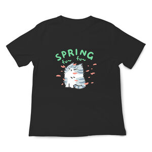 JZ TEE Spring Special Edition-Cat with Cherry Blossoms Graphic Tee