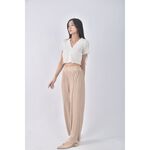 (S) yifan韓牌高腰質感杏色長褲二手衣, , large