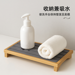 【上手家居】木架硅藻土吸水墊 深灰色(吸水杯墊/珪藻土杯墊/硅藻土杯墊/珪藻土), , large