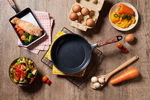 【hokua】Mecera Zero Ceramic IH Non-stick Frying pan 20cm with glass lid, , large