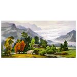 【御畫房】春山如笑 國家一級畫師手繪油畫60×120cm(VF-114), , large