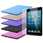 [LS26 Slim Silk Texture Style] 7.9-inch iPad mini 4/5Tablet Protective Case (Compatible with 7.9-inch iPad mini 4/5) (with Tempered Glass Screen Protector), , large