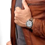 LONGINES浪琴 Spirit 先行者系列飛行員計時機械錶-銀X咖啡/42mm L38204732, , large