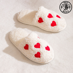 【SOLO Vintage】LCW Home Hearts Indoor Plush Slippers Made in Turkey 36-37, , large